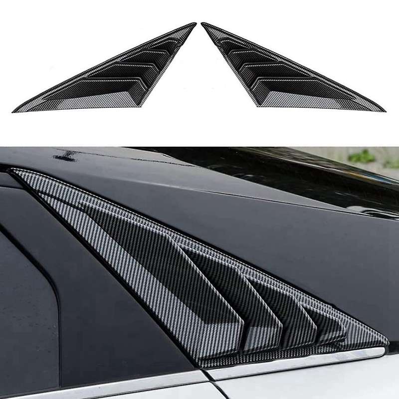 Carbon Fibre ABS Rear Window Louver Shutter Cover Trim for 2021 2022 Scoop Shade Accessories