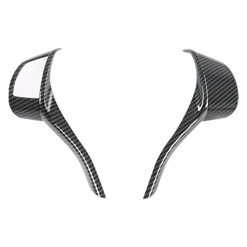 Carbon Fibre Car Steering Wheel Panel Button Cover Trim Decorative Sticker for Navara NP300 2019-202