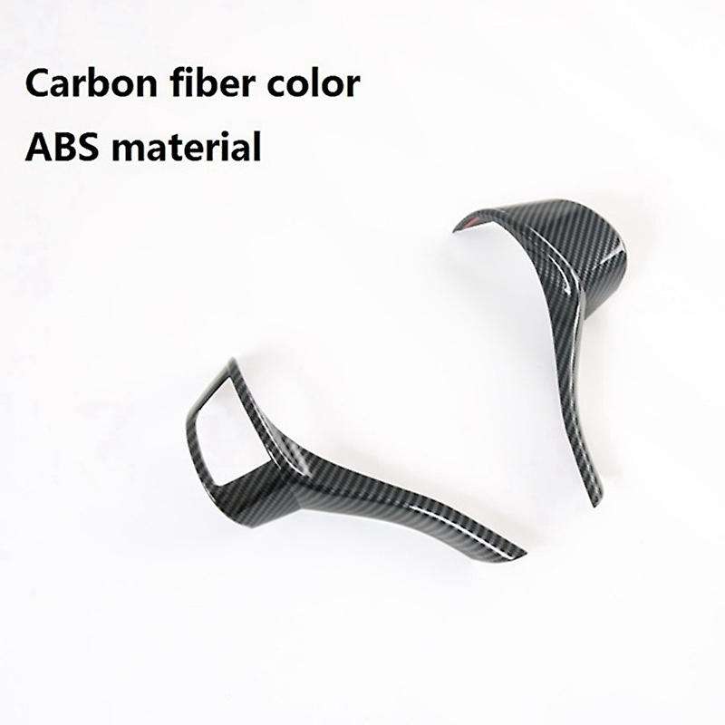 Carbon Fibre Car Steering Wheel Panel Button Cover Trim Decorative Sticker for Navara NP300 2019-202