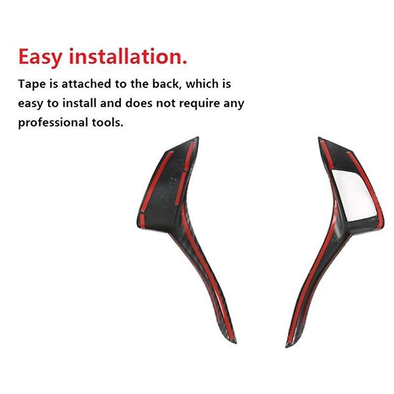 Carbon Fibre Car Steering Wheel Panel Button Cover Trim Decorative Sticker for Navara NP300 2019-202