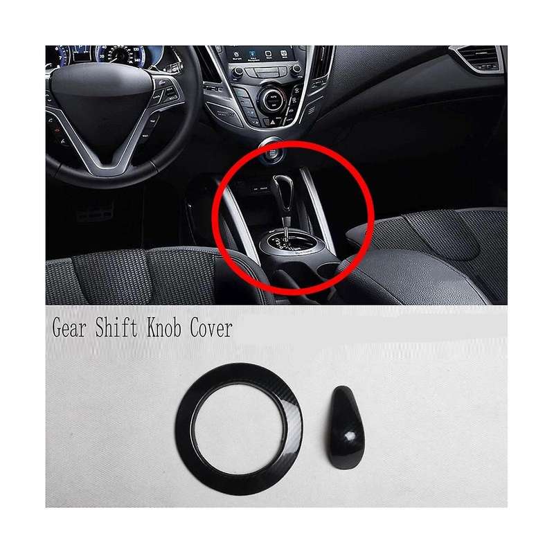 Carbon Fibre Gear Shift Knob Cover Shift Lever Decorative Cover for 2011-2017