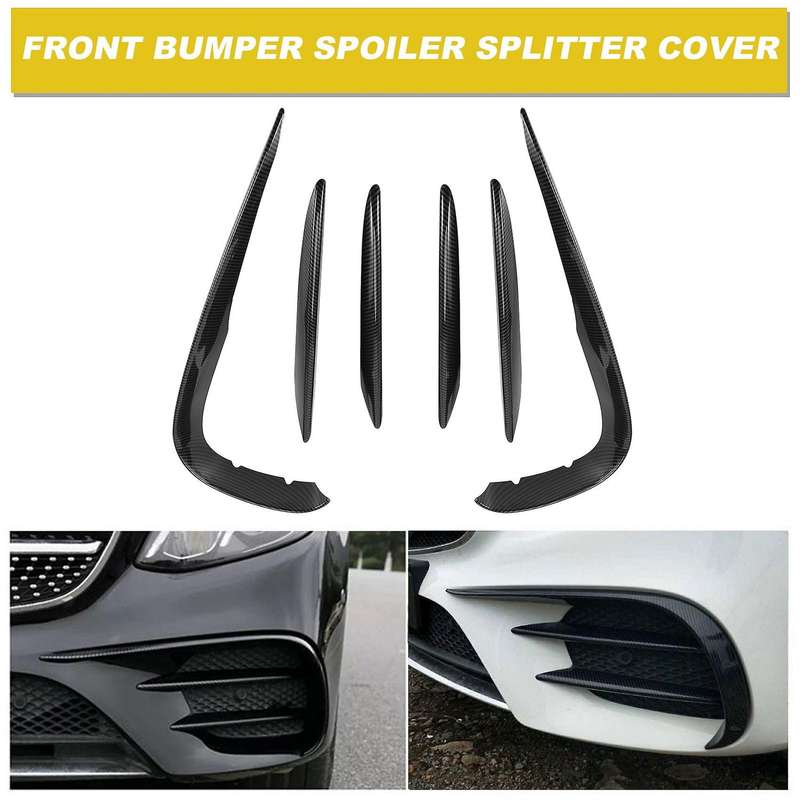 Carbon Front Bumper Spoiler Splitter Cover Grille Trim for E Class W213 Sport E63 2016 2017 2018