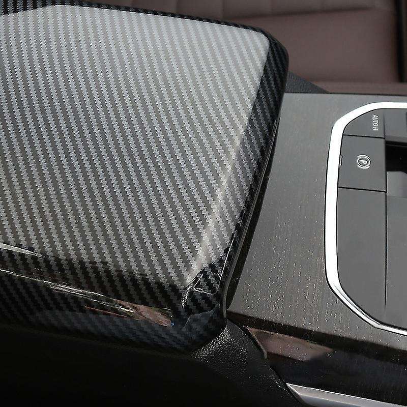 Carbon Fibrer Center Console Armrest Panel Cover Trim for 3 4 Series G20 G21 G22 2019-2021 Car Acce