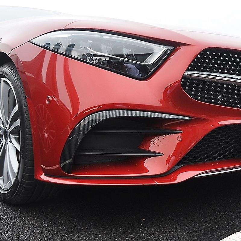Carbon Front Bumper Lip Splitter Spoiler Canards Air Knife Trim for CLS350 CLS400 CLS300 CLS53 AMG63