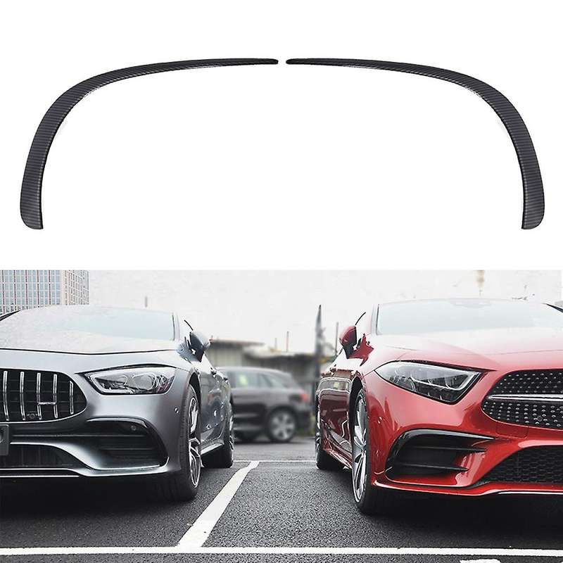 Carbon Front Bumper Lip Splitter Spoiler Canards Air Knife Trim for CLS350 CLS400 CLS300 CLS53 AMG63