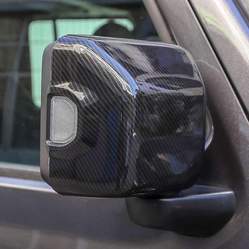 Carbon Fibre Rear View Mirror Cover Reverse Mirror Cover Decoration Frame with Turn Light for Wrangl