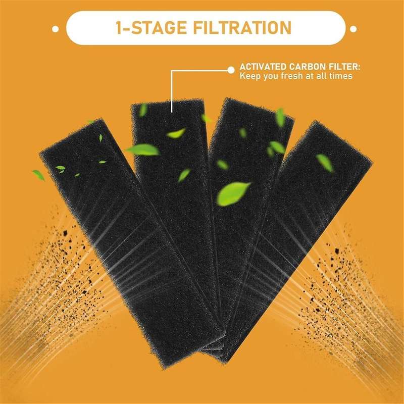 Carbon Microwave Air Filter Replacement for OTRFILTER / OTRFILTER1 PureAir Charcoal Carbon 4-Pack