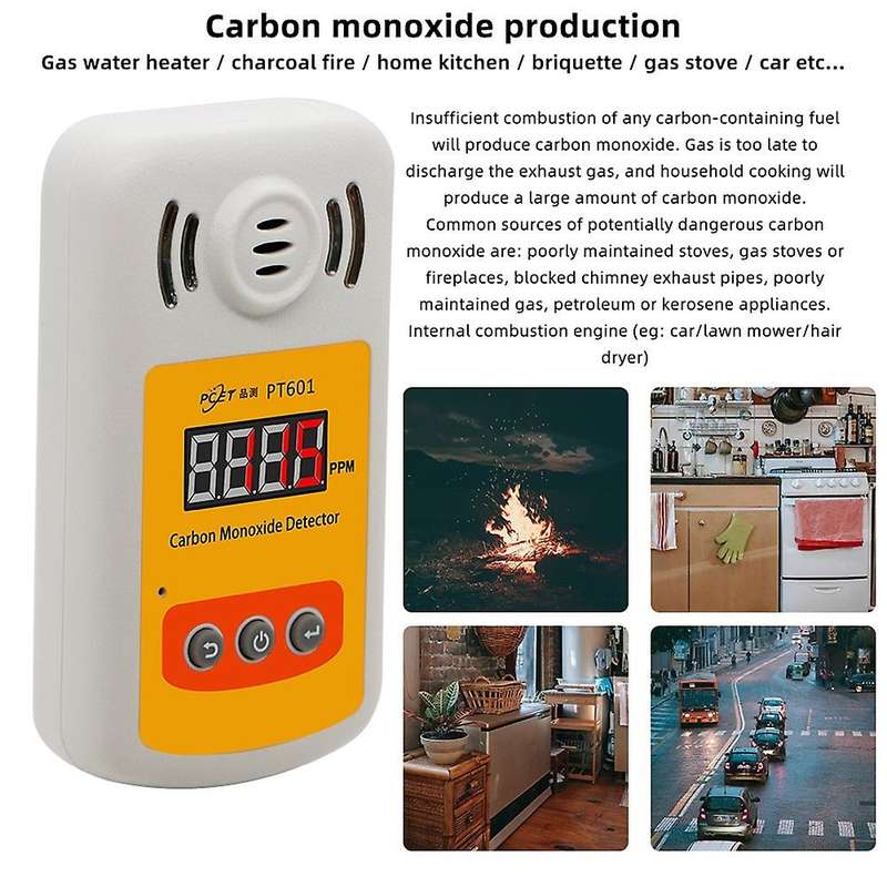 Carbon Monoxide Detector CO Gas Leak Analyzer Portable High Precision Gas Detector with Sound Light