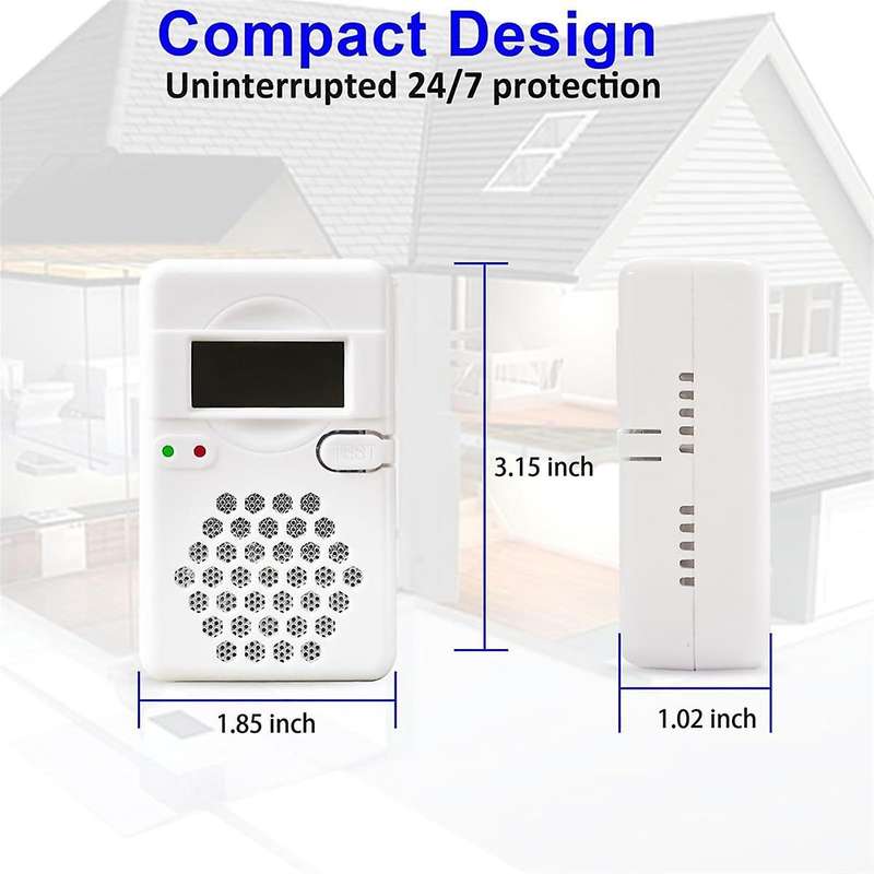 Carbon Monoxide Detectors, Portable CO Alarm Detector Device with LED Digital Display for Home, Trav