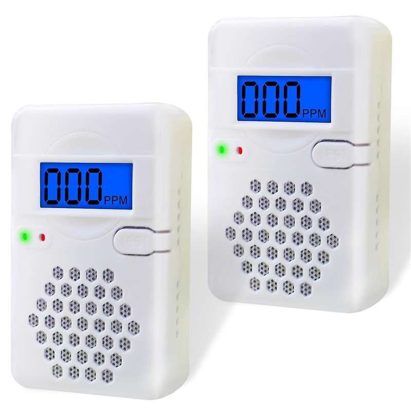 Carbon Monoxide Detectors, Portable CO Alarm Detector Device with LED Digital Display for Home, Trav