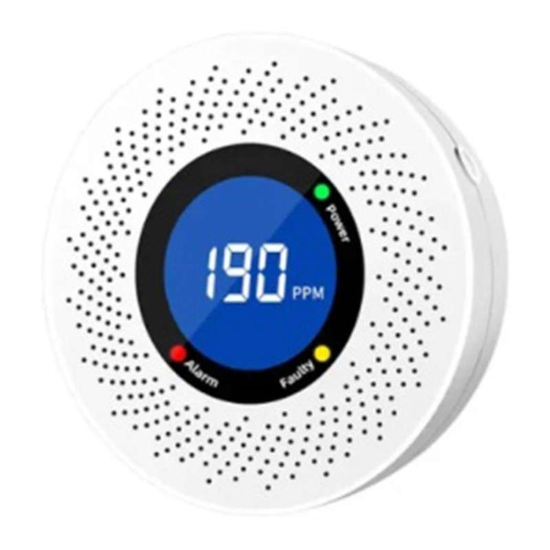Carbon Monoxide Standalone Detector CO Alarm with Screen Display Battery Powered for Home Kitchen Of