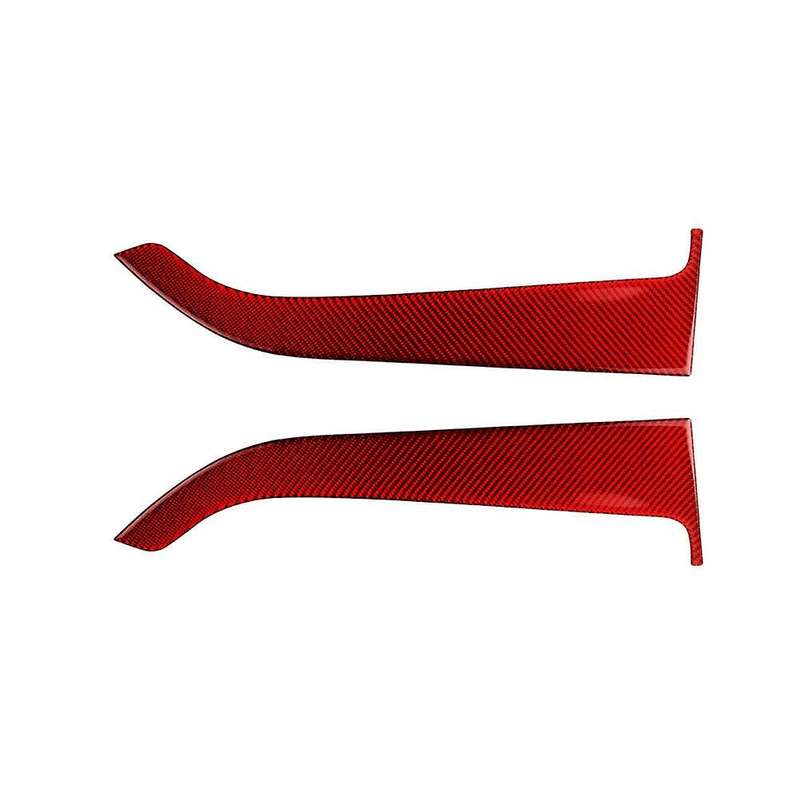 Carbon Pattern Red Interior Mouldings Car Door Panel Decoration Cover Stickers for 2015+ Styling