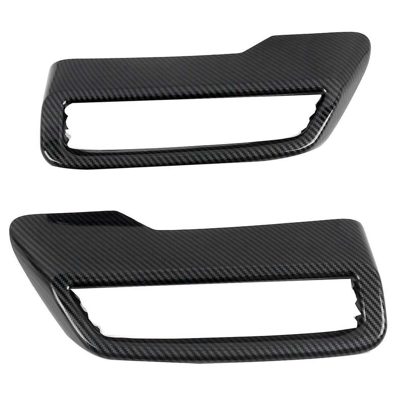Carbon Tail Throat Exhaust Pipes Cover Bumper Bezel Decoration Trim for 3008 5008 Allure 2016-2020