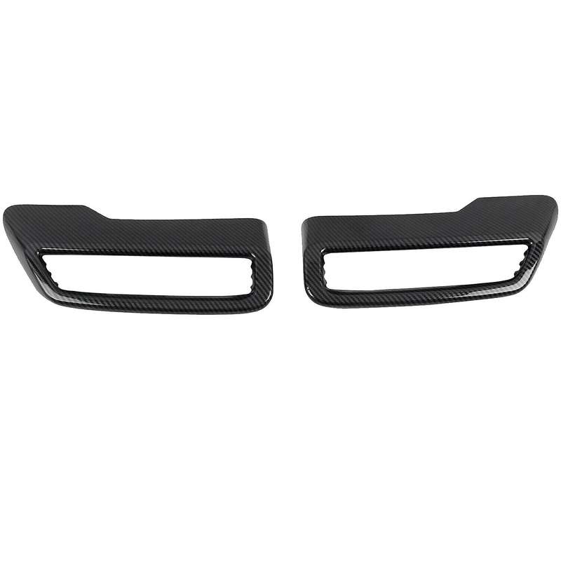 Carbon Tail Throat Exhaust Pipes Cover Bumper Bezel Decoration Trim for 3008 5008 Allure 2016-2020