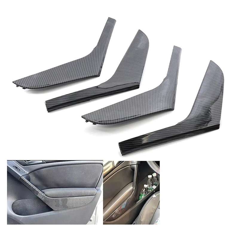 Carbon Style Set of Interior Door Trim for Pull Handle 5K4868039A 5K4868040A for Golf Mk6 2010-2013