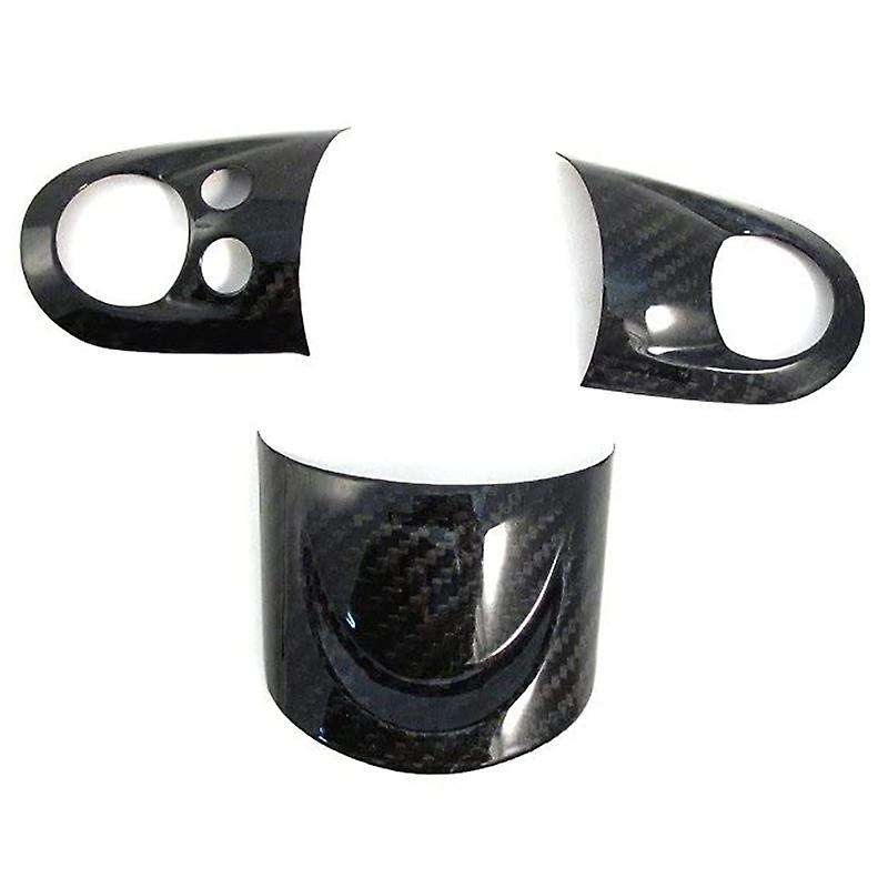 Carbon Steering Wheel Cover Trim Stick Steering Wheel Instrument Panel Cover Moulding for MINI COOP