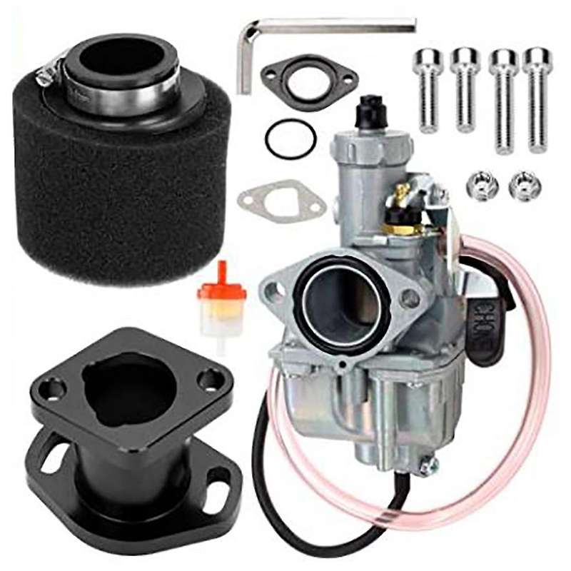Carburetor Air Filter Kit Adapt for VM22 212Cc GX200 6.5Hp Engine 196Cc CT200U KT196 Mini Bike-Black
