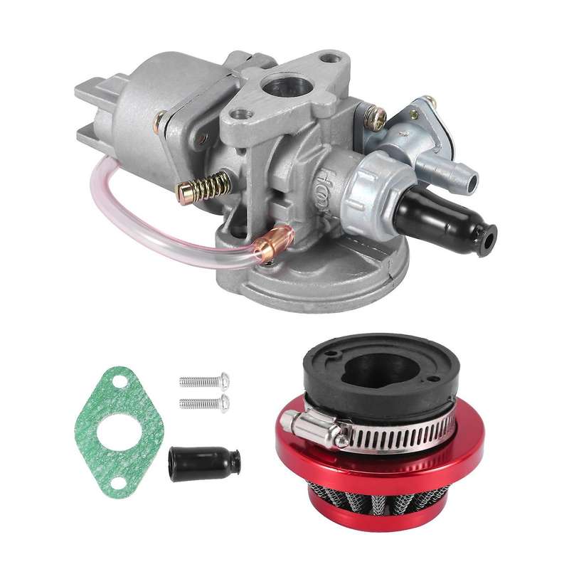Carburetor Carb Carby + Red Filter + Stack for 2 Stroke 47Cc 49Cc Engine Parts Mini Kids Atv Quad D