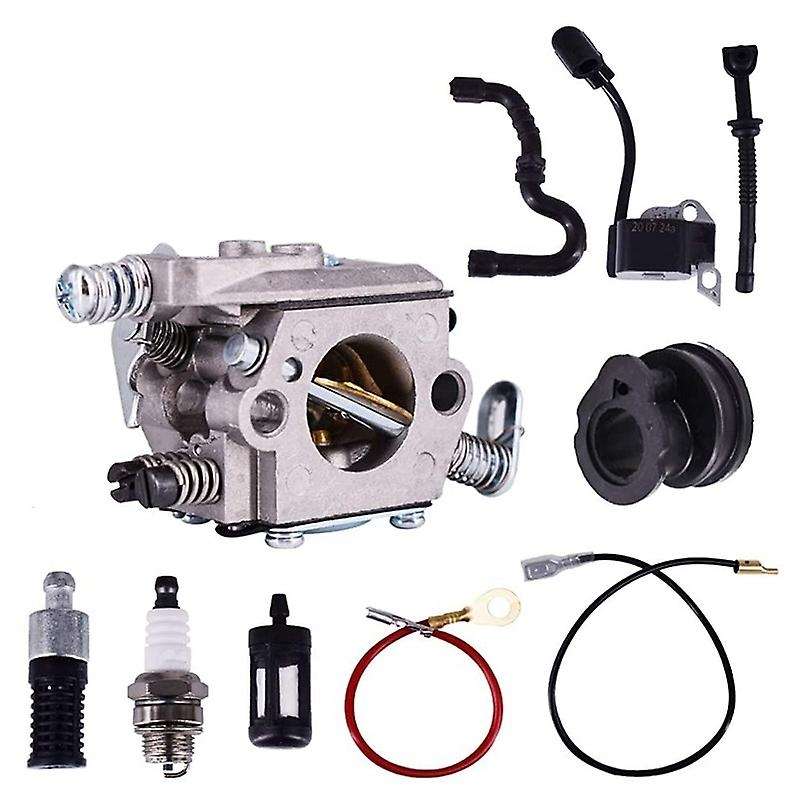 Carburetor Fits for Chainsaw 017 018 MS170 MS180 Ignition Coil Spark Plug Kit C1Q-S57 C1Q-S57A