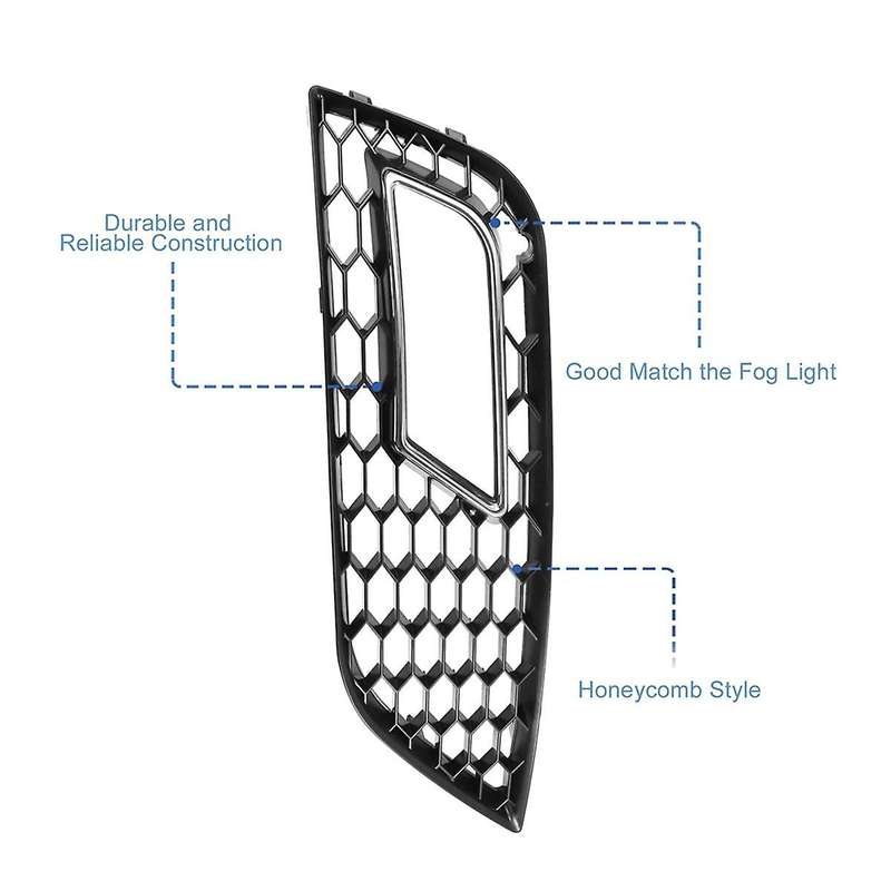 Carfog Lamp Bezel Mesh Grille Bumper Lower Mesh Grille Plating Trim Suitable for A4l B9 13-15 8k0807