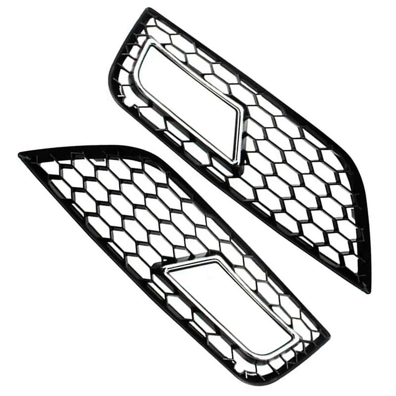 Carfog Lamp Bezel Mesh Grille Bumper Lower Mesh Grille Plating Trim Suitable for A4l B9 13-15 8k080