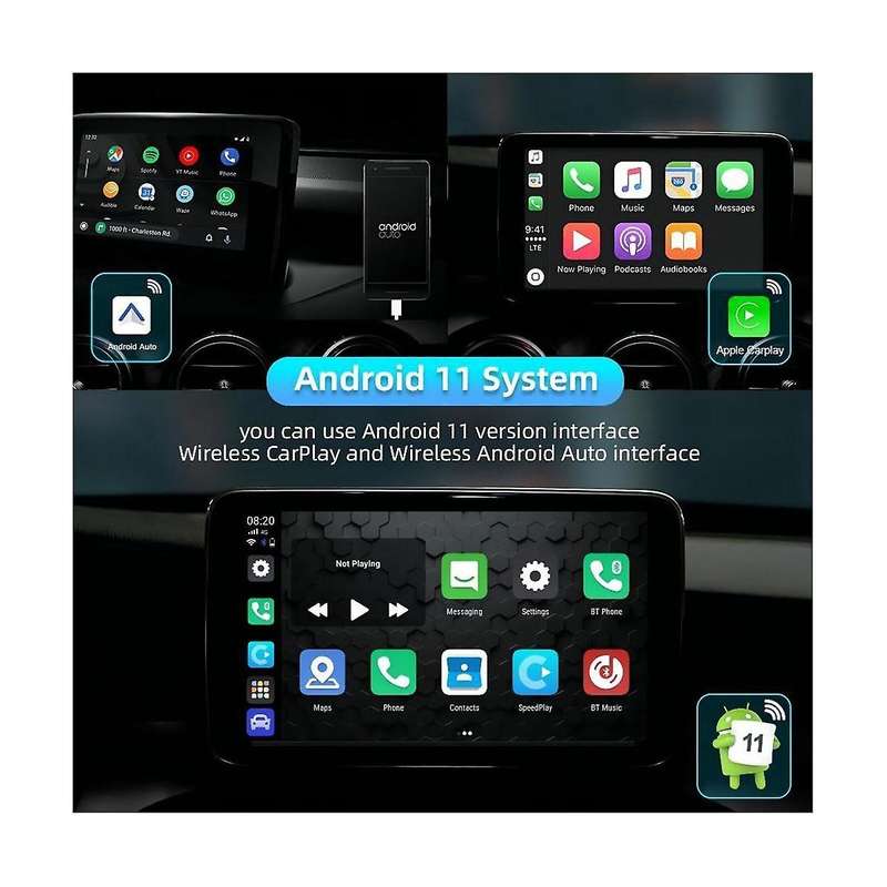Carplay Ai Box Android 11 Built-in Gps Qualcomm 6125 4-core Cpu Wireless Carplay Android Auto For
