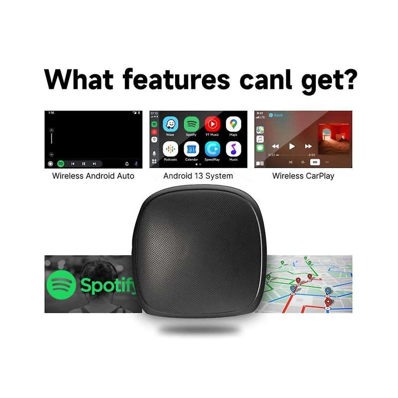 Carplay Ai Box Android 13 Built-in Gps Qualcomm 6125 8-core Cpu Wireless Carplay Android Auto For