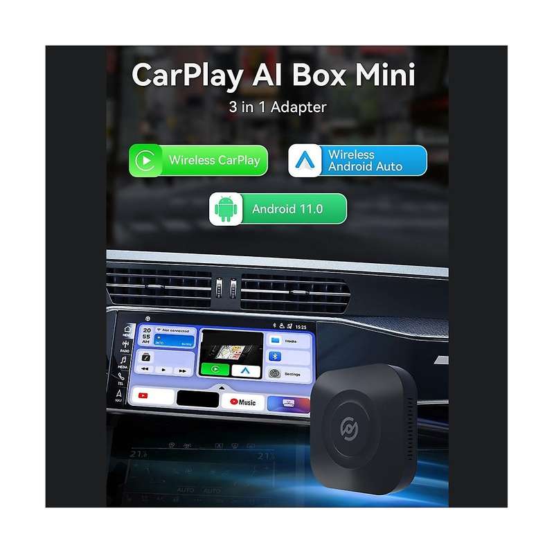 Carplay Ai Box Mini Android 11.0 Wireless Adapter Multimedia Player Wifi Audio Music&mv for Car Bui