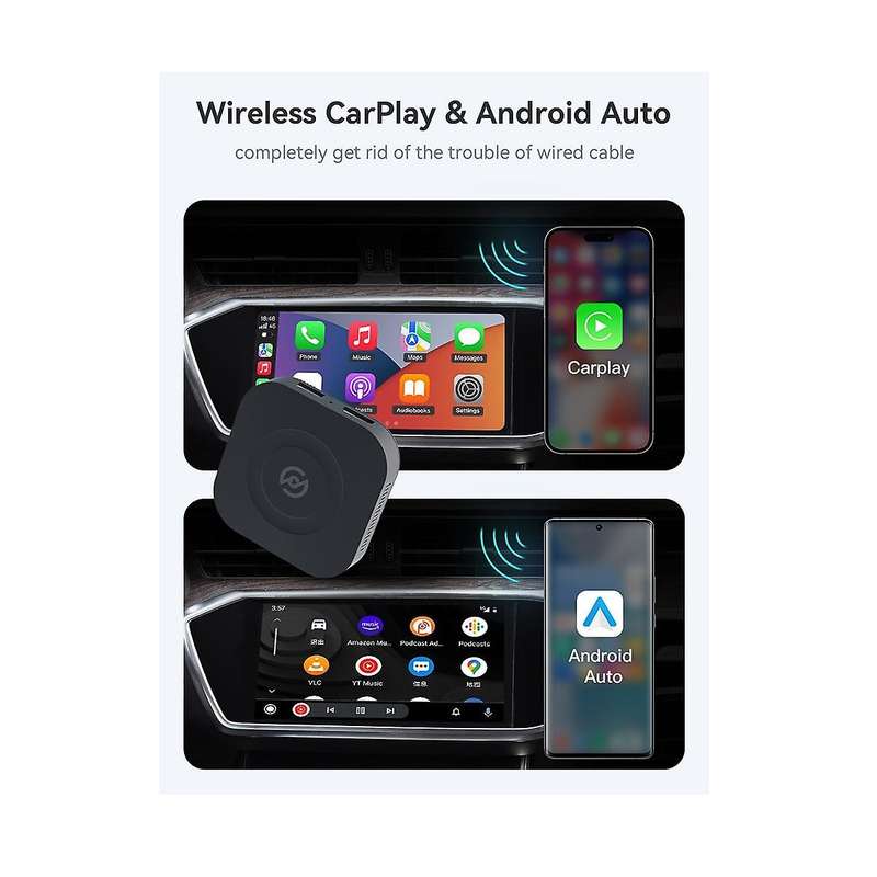 Carplay Ai Box Mini Android 11.0 Wireless Adapter Multimedia Player Wifi Audio Music&mv for Car Bui