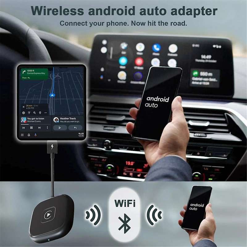 Carplay Wired to Wireless Smart Box Auto Adapter Android AI Box Carplay Dongle Plug Wireless Auto A