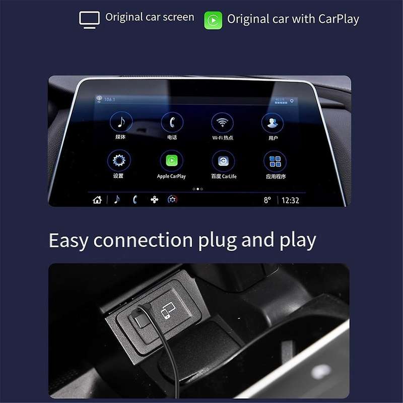 Carplay Ai Box Wireless Carplay Adapter Wireless Android Auto Custom Interface Mobile Apps 4g Lte Gp