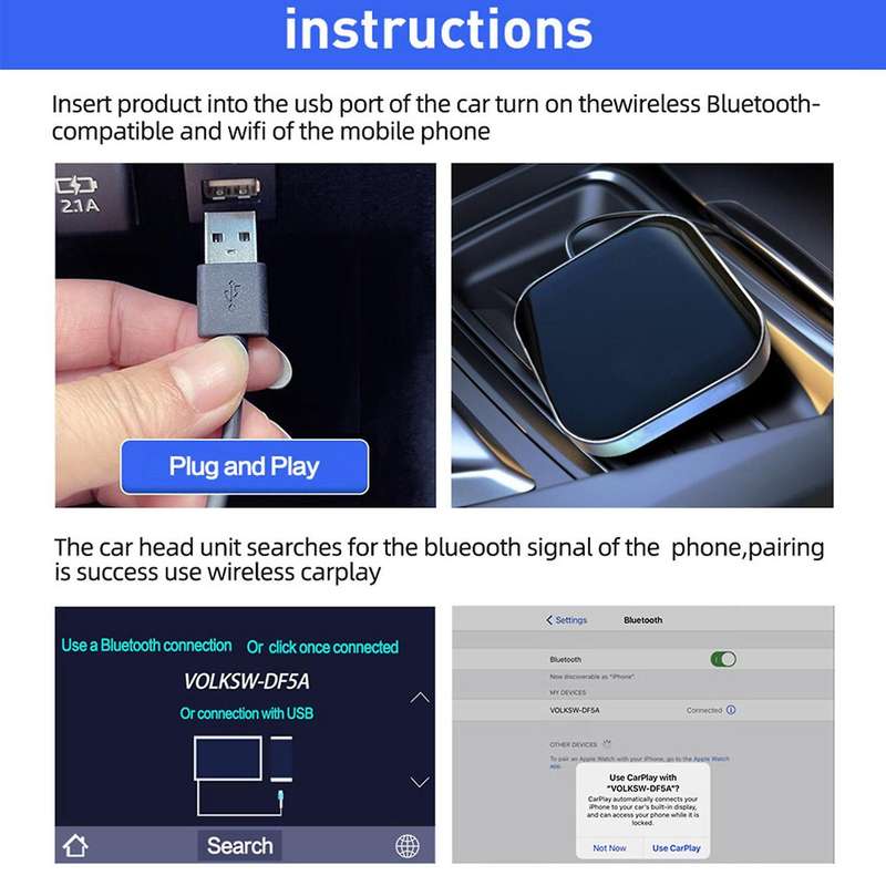 Carplay Ai Box Wireless In The Car Intelligent System for Carplay Wireless Dongle Usb Adapter