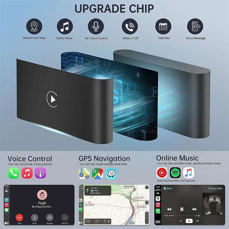 CarPlay Wireless Adapter Wired to Wireless Carplay Dongle for WiFi Online Update Wireless CarPlay Ad