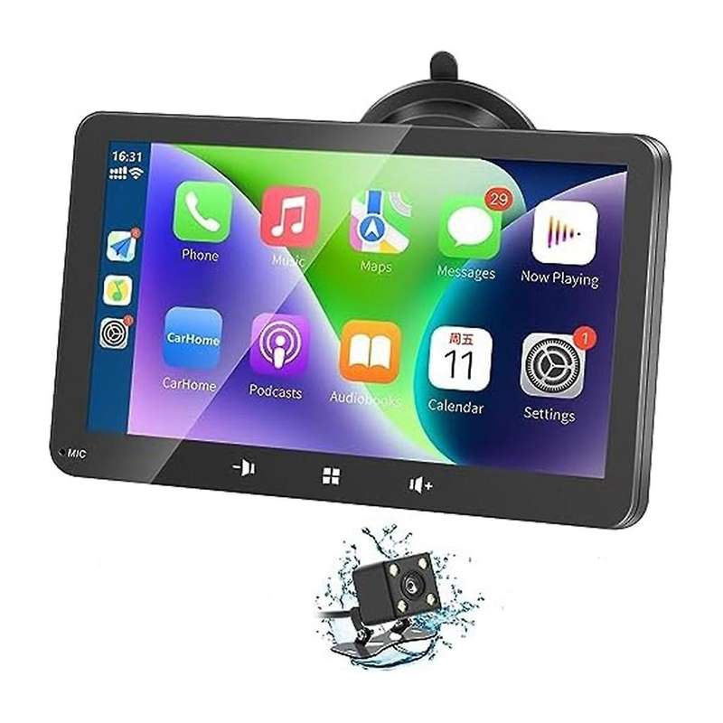 Carplay,7-inch Touchscreen Portable Car Audio System,car Radio with Reverse Camera,wireless Car Mp5