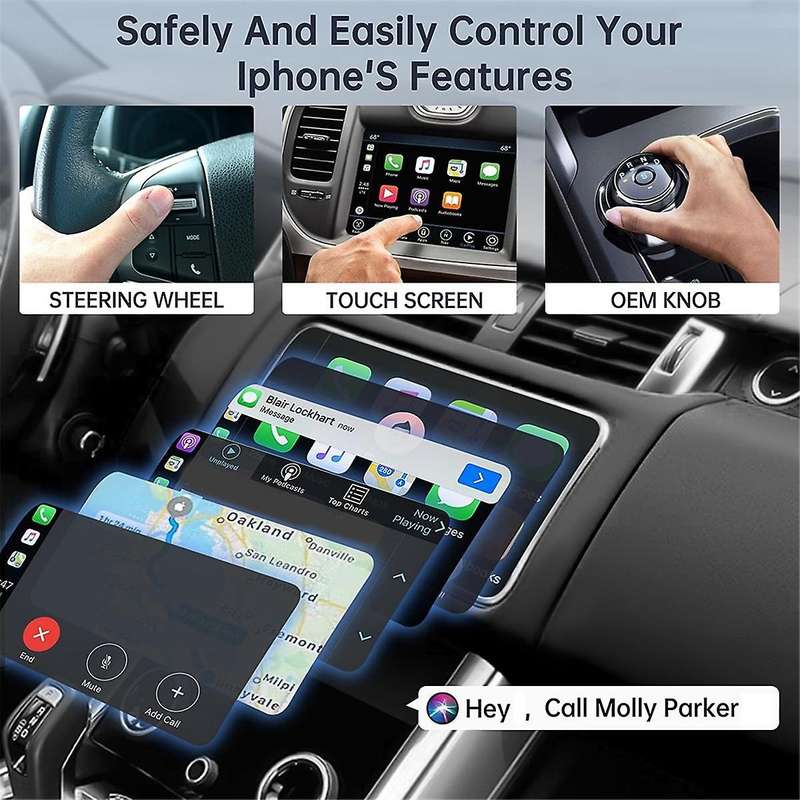 CarPlay Wireless Adapter Wired to Wireless Carplay Dongle for WiFi Online Update Wireless CarPlay A