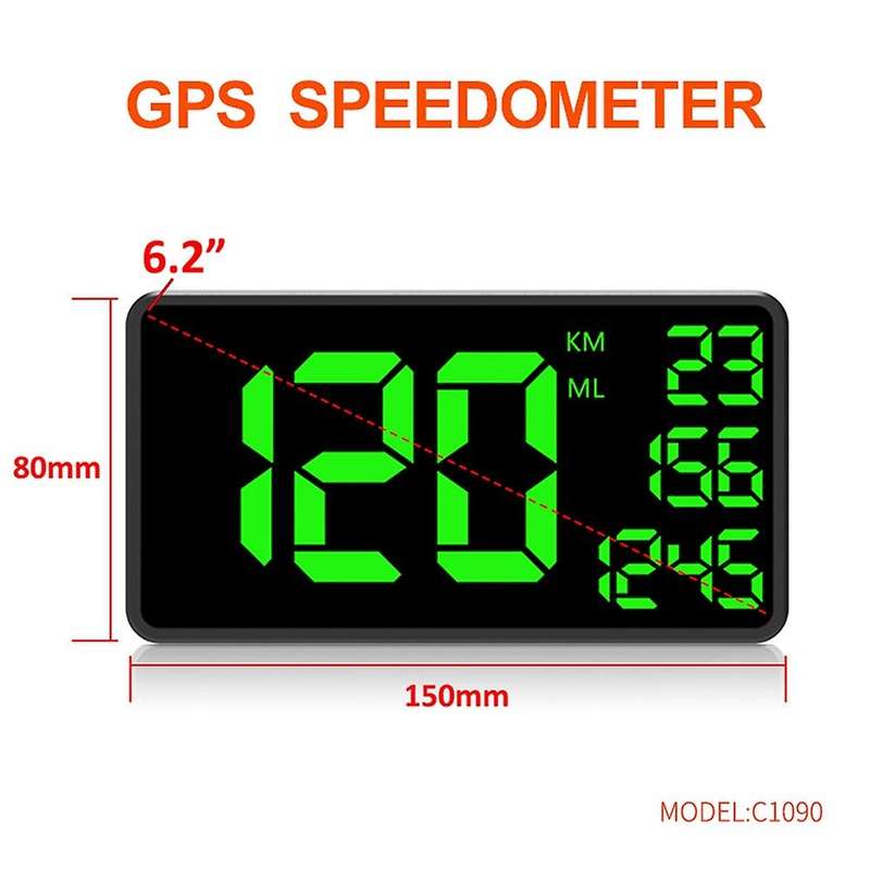 Cars GPS HUD Heads UP Display Digital Speedometer with LED Screen Speed Projector for Cars & Other V