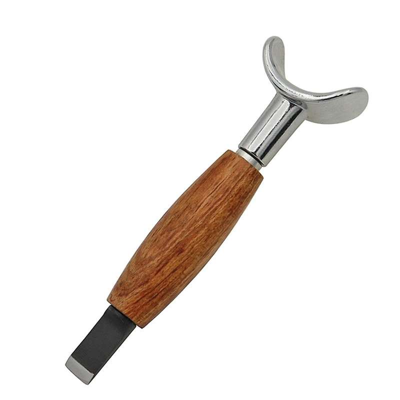 Carving Rotary Knife Handmade DIY Stainless Steel Pear Wood Handle with Adjustable Height Vegetable