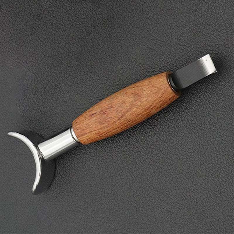 Carving Rotary Knife Handmade DIY Stainless Steel Pear Wood Handle with Adjustable Height Vegetable