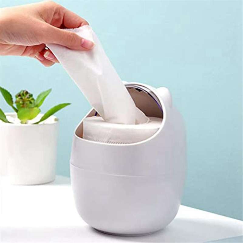Cartoon Desktop Trash Can Organizer Cute Mini Table Dining Storage Box Desk Decoration Household Dai