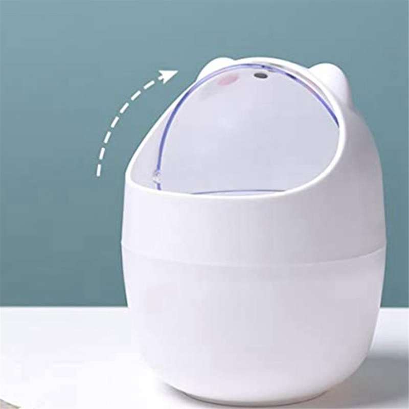Cartoon Desktop Trash Can Organizer Cute Mini Table Dining Storage Box Desk Decoration Household Dai