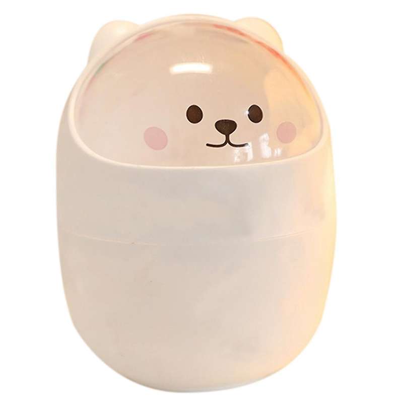 Cartoon Car Trash Can Portable Desktop Office Plastic Ashtray Cute Girl Bear Pen Holder Trash Can wi