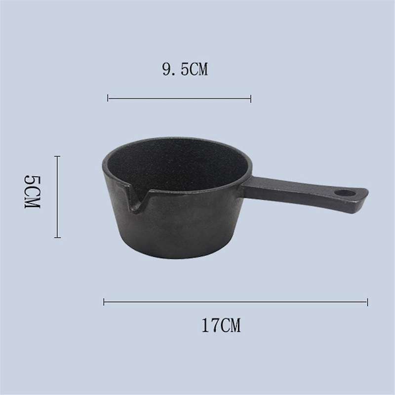 Cast Iron Dip Pan Mini Round Dip Pan for Outdoor BBQ Picnic 9.5cm