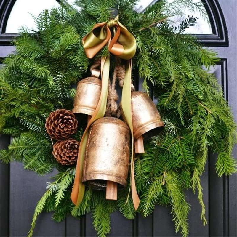 Cast Iron Hanging Cow Bells Set Of 3 Hanging Harmony Bells Garden Rustic Relaxing Tranquil Wind Chim