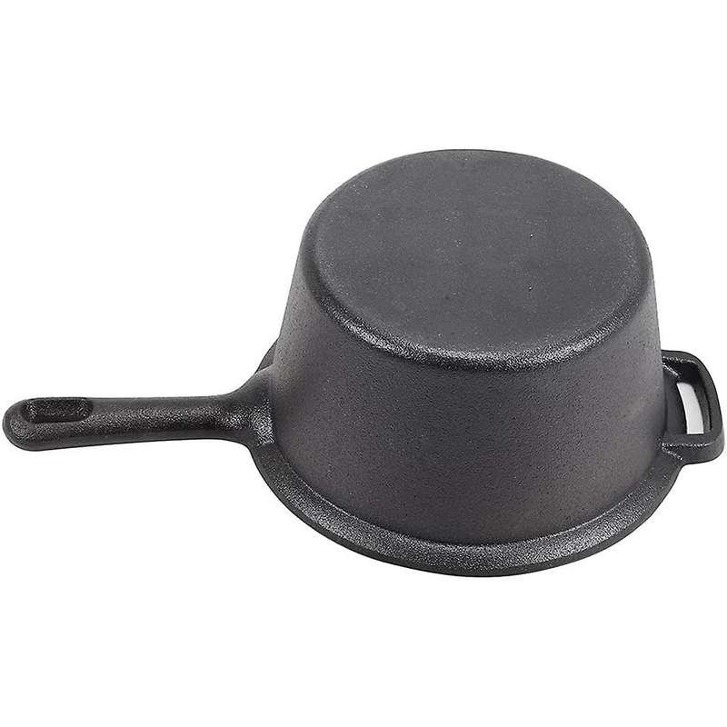 Cast Iron Saucepan, Non-Stick Pan with Lid Cast Iron Deep Pan, Suitable for Induction, Electric and
