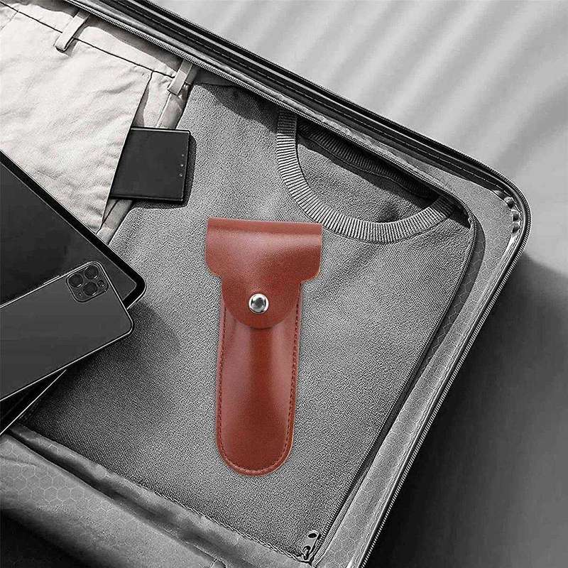 Case Travel Holder Manual Double Edge Safety Razors Container PU Leather Bag