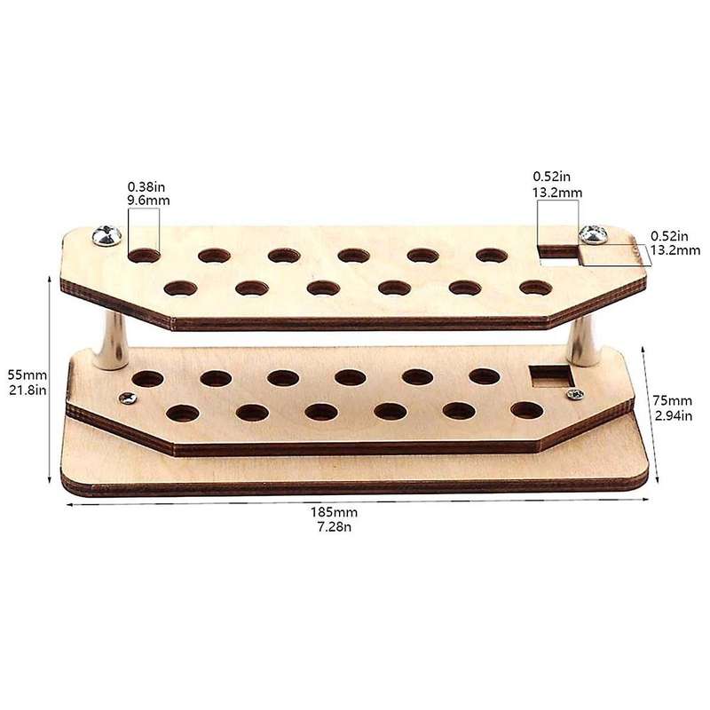 Carving Storage Rack Multi Hole Organizer Wooden Rack for Carving Tools