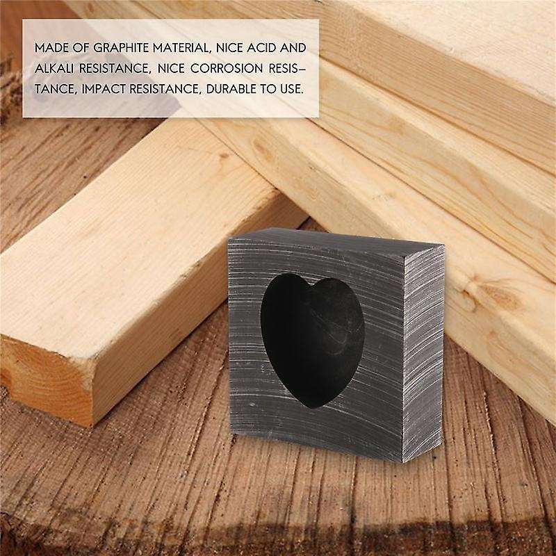 Casting Mold, Heart Graphite Casting Ingot Mold Crucible Mould for Melting Casting Refining Metal Al