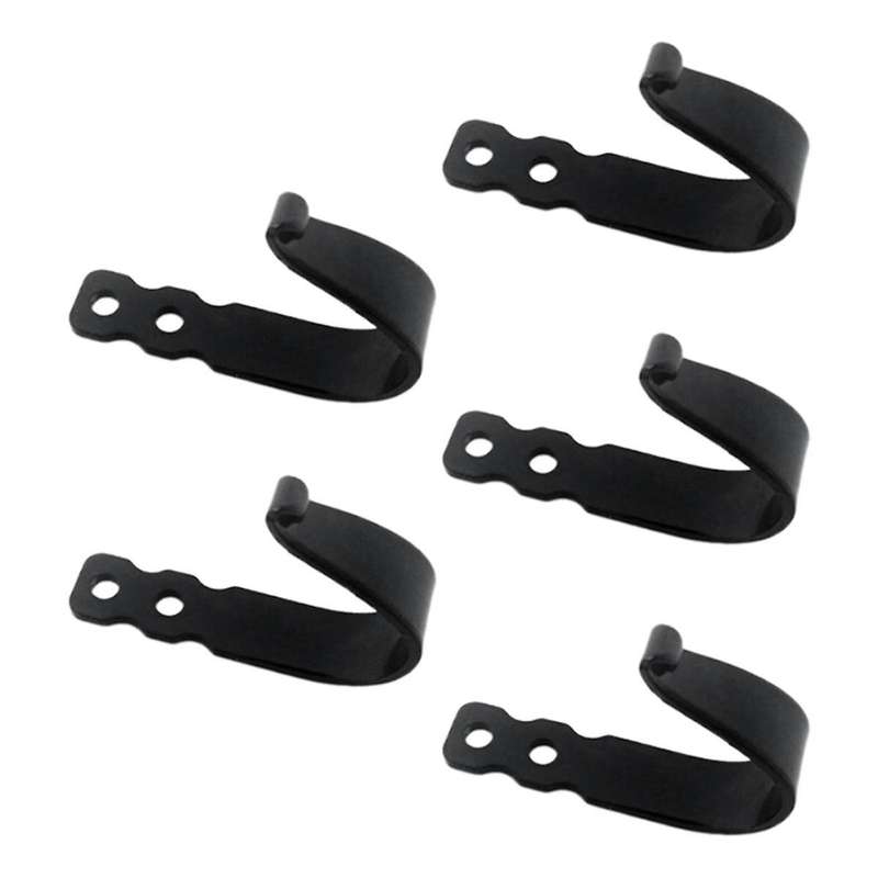 Cast Iron Wall Hooks (5 Pack) Wall Mounted Farmhouse Decorative for Behind the Door Coats, Bags or P