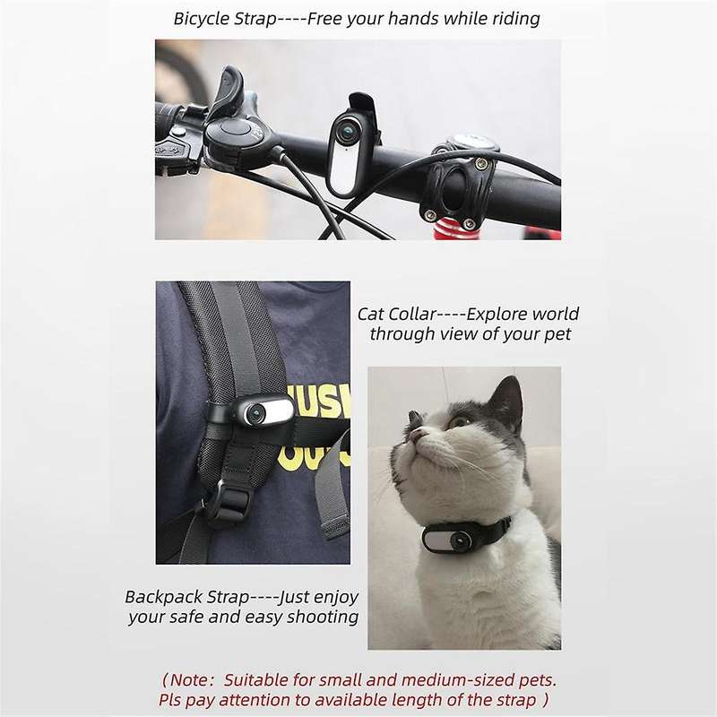 Cat Camera Collar Wireless Cameras with 170 Wide Angle Lens Stable Collar Camera Sport Action Camera