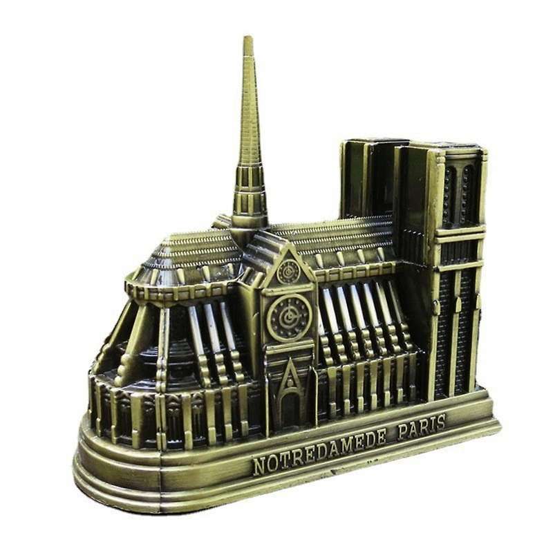 Cathedral Model Ornaments, Zinc Alloy Handicrafts, French Travel Souvenirs